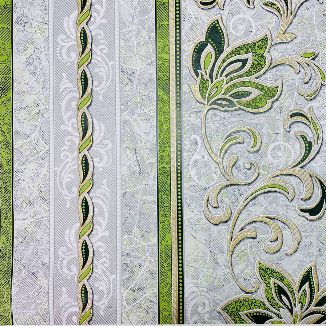 Обои виниловые на бумажной основе Славянские обои Comfort В53,4 Аврора зелёный 0,53 х 10,05м (5723-04)