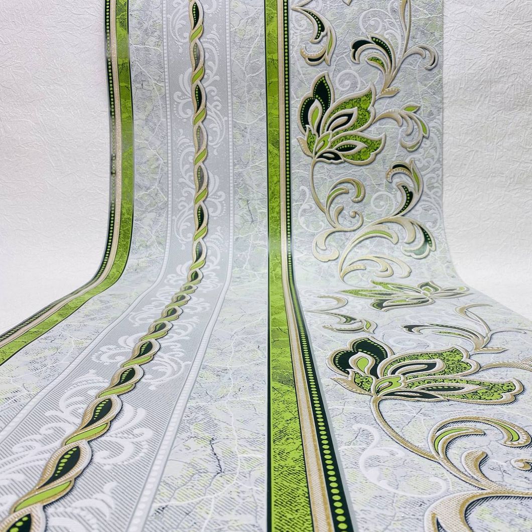 Шпалери вінілові на паперовій основі Слов'янські шпалери Comfort В53,4 Аврора зелений 0,53 х 10,05м (5723-04)
