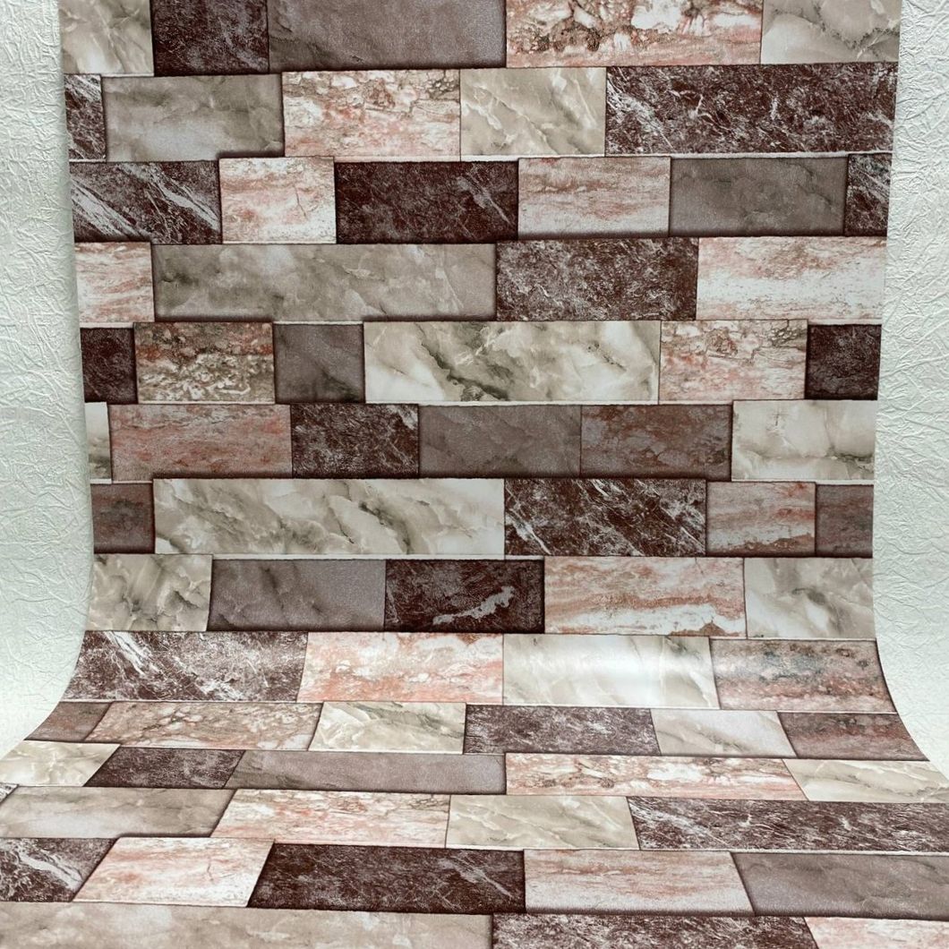 Шпалери вологостійкі паперові Континент Мармур рожевий 0,53 х 10,05м (2234)