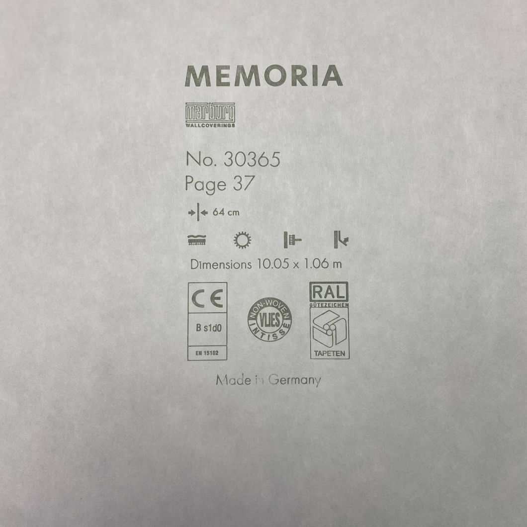 Обои виниловые на флизелиновой основе Серые Memoria 1,06 х 10,05м (30365)