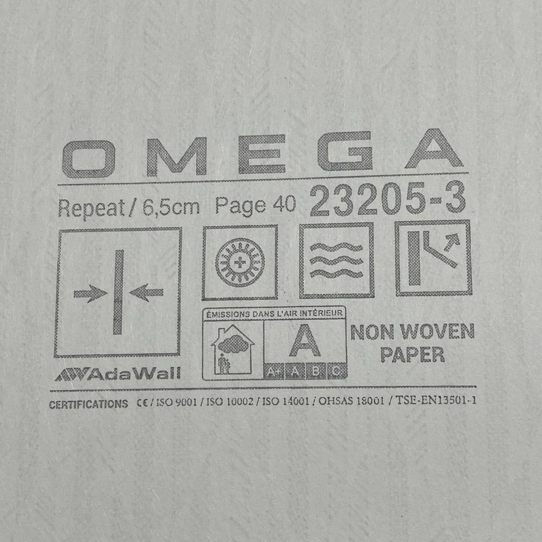 Шпалери вінілові на флізеліновій основі Сірі OMEGA AdaWall 1,06 х 10,05м (23205-3)