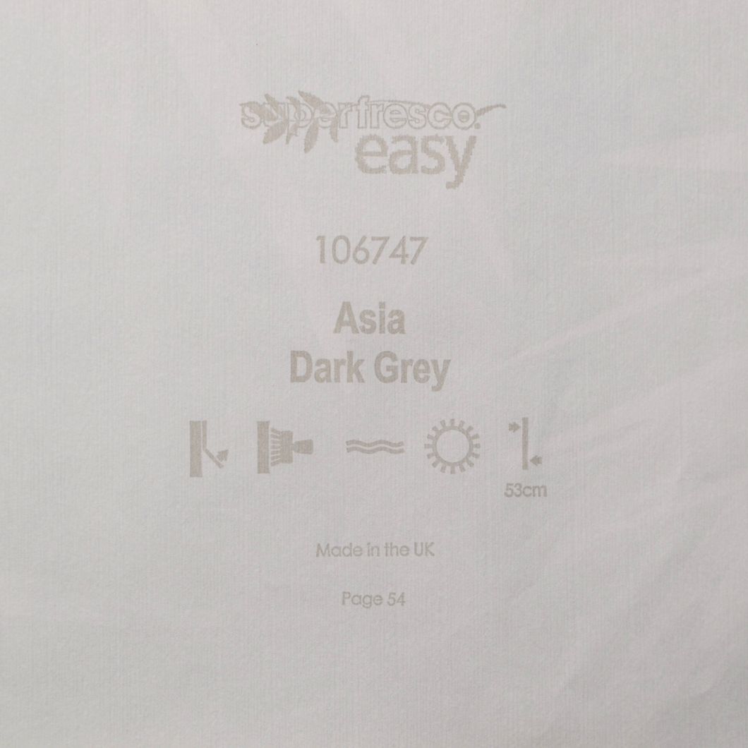 Обои виниловые на флизелиновой основе Superfresco Easy Asia Dark Grey серый 0,53х10,05 (106747)