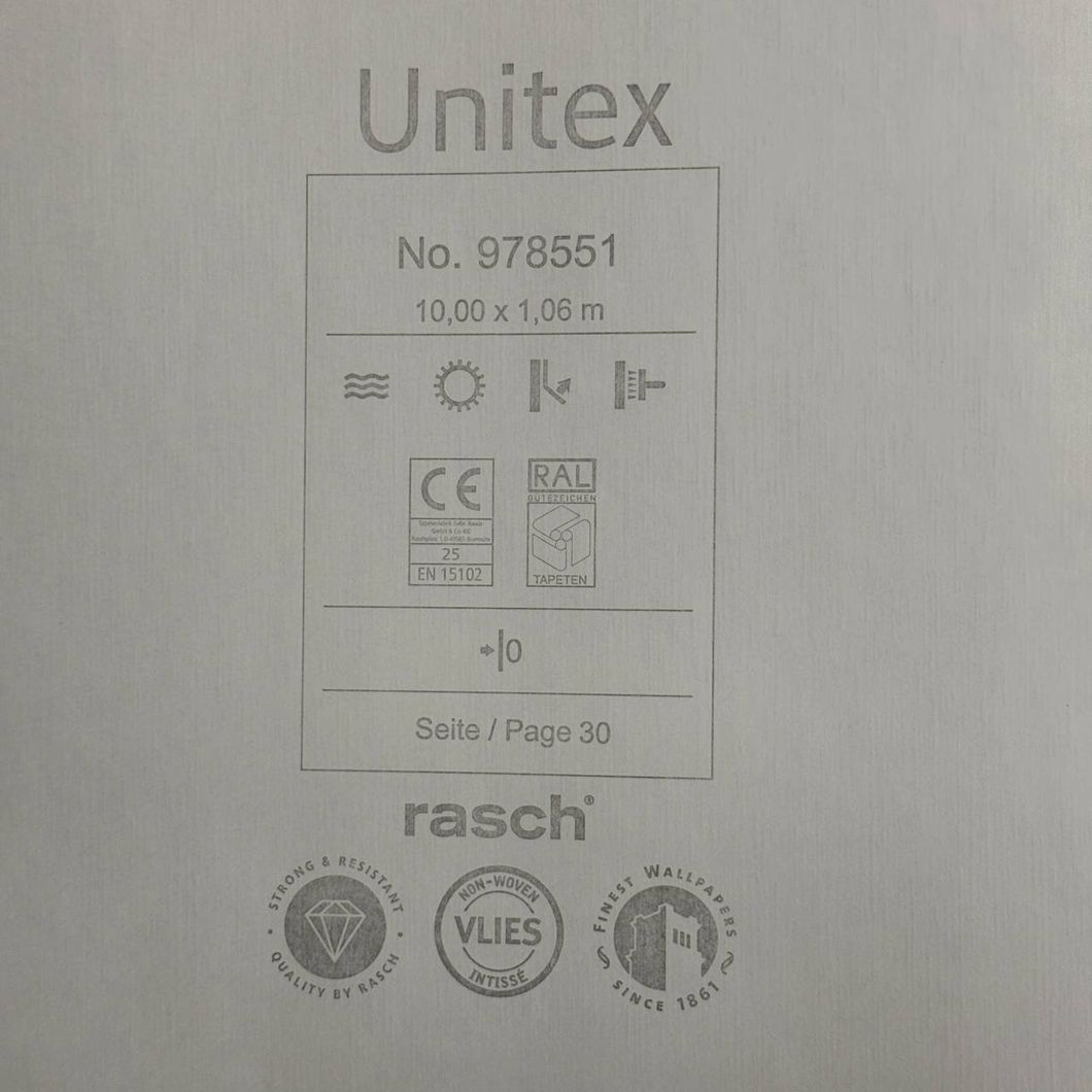 Шпалери вінілові на флізеліновій основі Rasch Unitex філотелові 1,06 х 10,05м (978551)