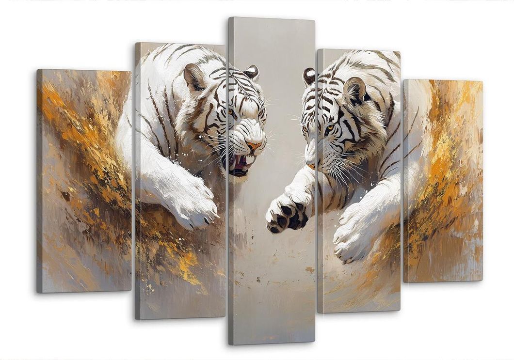Модульна картина MAKO "Два тигри" 80x125 см MK50599