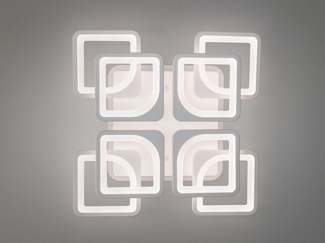 Потолочная LED люстра с димером и цветной подсветкой 165W