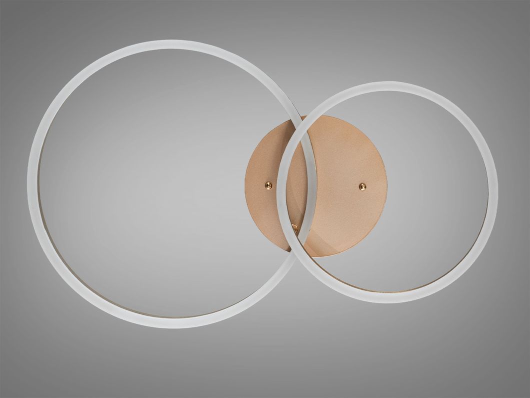 Стельова LED люстра кільця золото 50W пульт 9м&sup2;
