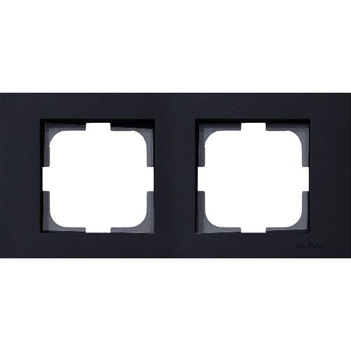 Рамка двойная Grano черный (400-170000-226), Черный, Черный