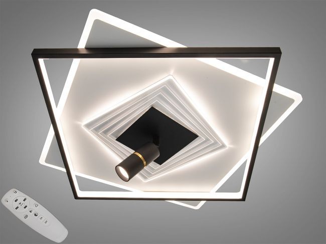 LED люстра Diasha білий чорний 64Вт димер пульт