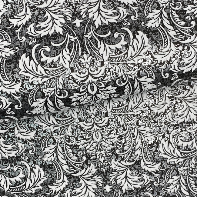 Обои акриловые на бумажной основе Континент Одри черный с серебром 0,53 х 10,05м (30210)