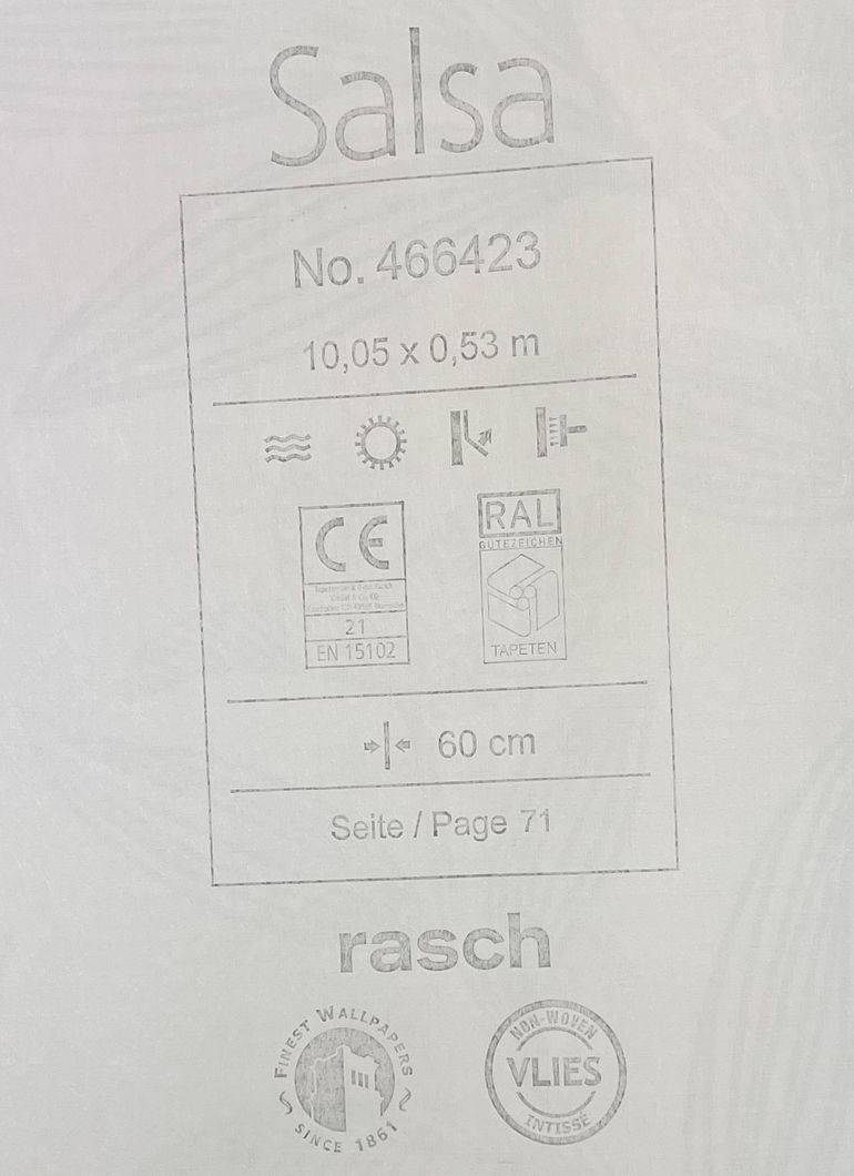 Шпалери вінілові на флізеліновій основі Rasch Salsa білий 0,53 х 10,05м (466423), Білі, Білий, Шостка, Чорноморськ, Чернівці, Чернігів, Черкаси, Червоноград, Хмельницький, Харків, Умань, Ужгород, Тернопіль, Суми, Стрий, Рівне, Прилуки, Полтава, Первомайськ, Павлоград, Одеса, Новомосковськ, Новоград-Волинський, Нововолинськ, Нікополь, Миколаїв, Ніжин, Мукачеве, Львів, Луцьк, Кропивницький, Кривий Ріг, Кременчук, Коростень, Конотоп, Коломия, Ковель, Кам'янське, Кам'янець-Подільський, Калуш, Ізмаїл, Івано-Франківськ, Запоріжжя, Житомир, Дрогобич, Дніпро, Горішні Плавні, Вінниця, Бровари, Бердичів, Біла Церква, Олександрія, Красиві, +