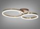 Стельова LED люстра кільця золото 50W пульт 9м&sup2;