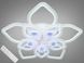 Стельова LED-люстра з диммером і підсвічуванням 155W (MX2721/5+5WH LED), Білий, Білий