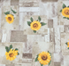 Клейонка на стіл ПВХ на основі Соняшник квіти коричневий 1,4 х 1м (100-042), Коричневий, Коричневий