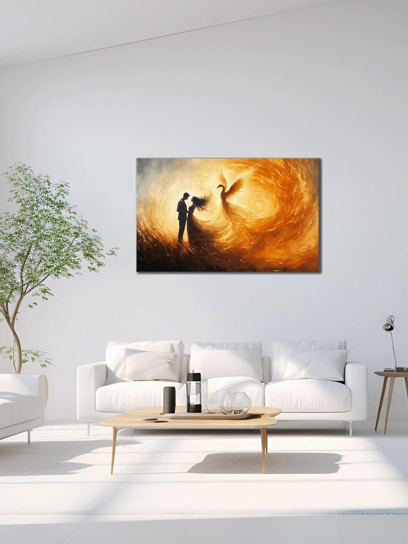 Картина на холсте МАKO " Жар-птица любви " 60x100 см MK10569
