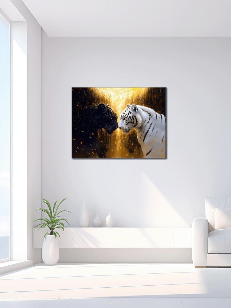 Картина на холсте МАKO "Инь и Ян тигры " 50x70 см MK10606_5070