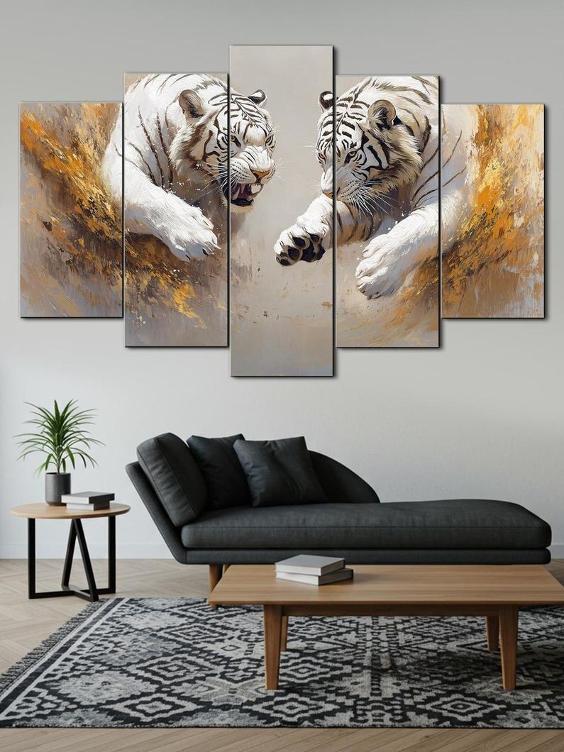 Модульна картина MAKO "Два тигри" 80x125 см MK50599