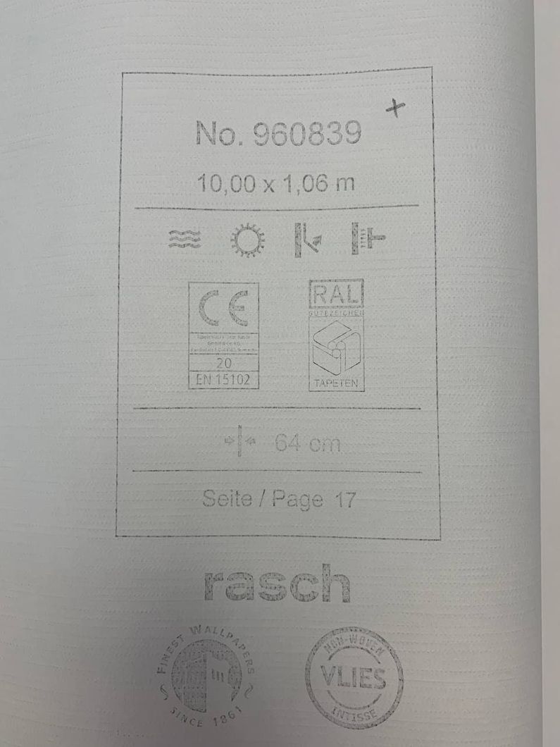 Обои виниловые на флизелиновой основе Rasch Axiom зелёный 1,06 х 10,05м (960839)