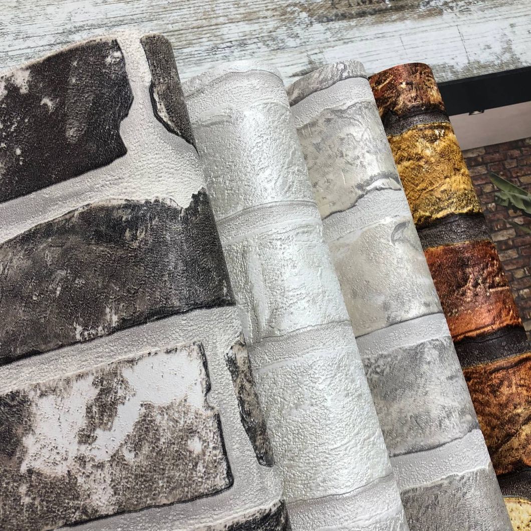 Шпалери вінілові на флізеліновій основі коричневий Roka AdaWall 1,06 х 10м (23104-3)