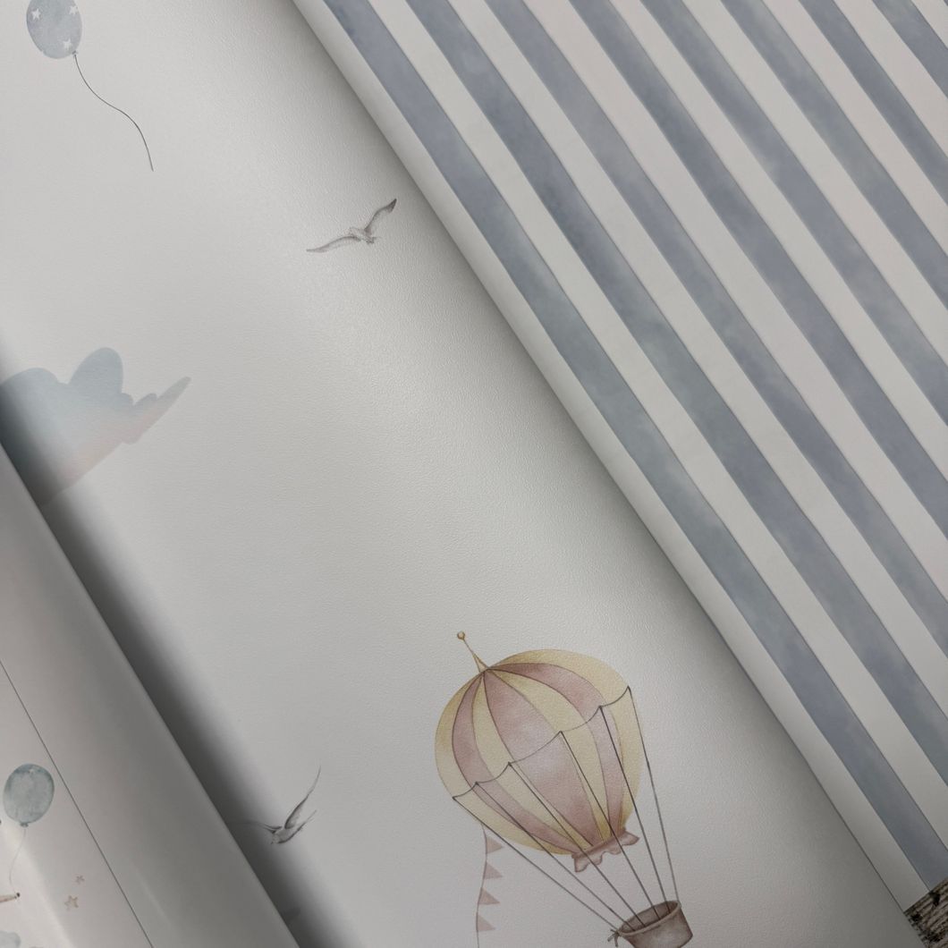 Обои виниловые на флизелиновой основе белые Rasch Kids' World 2 0,53 х 10,05м (302622)