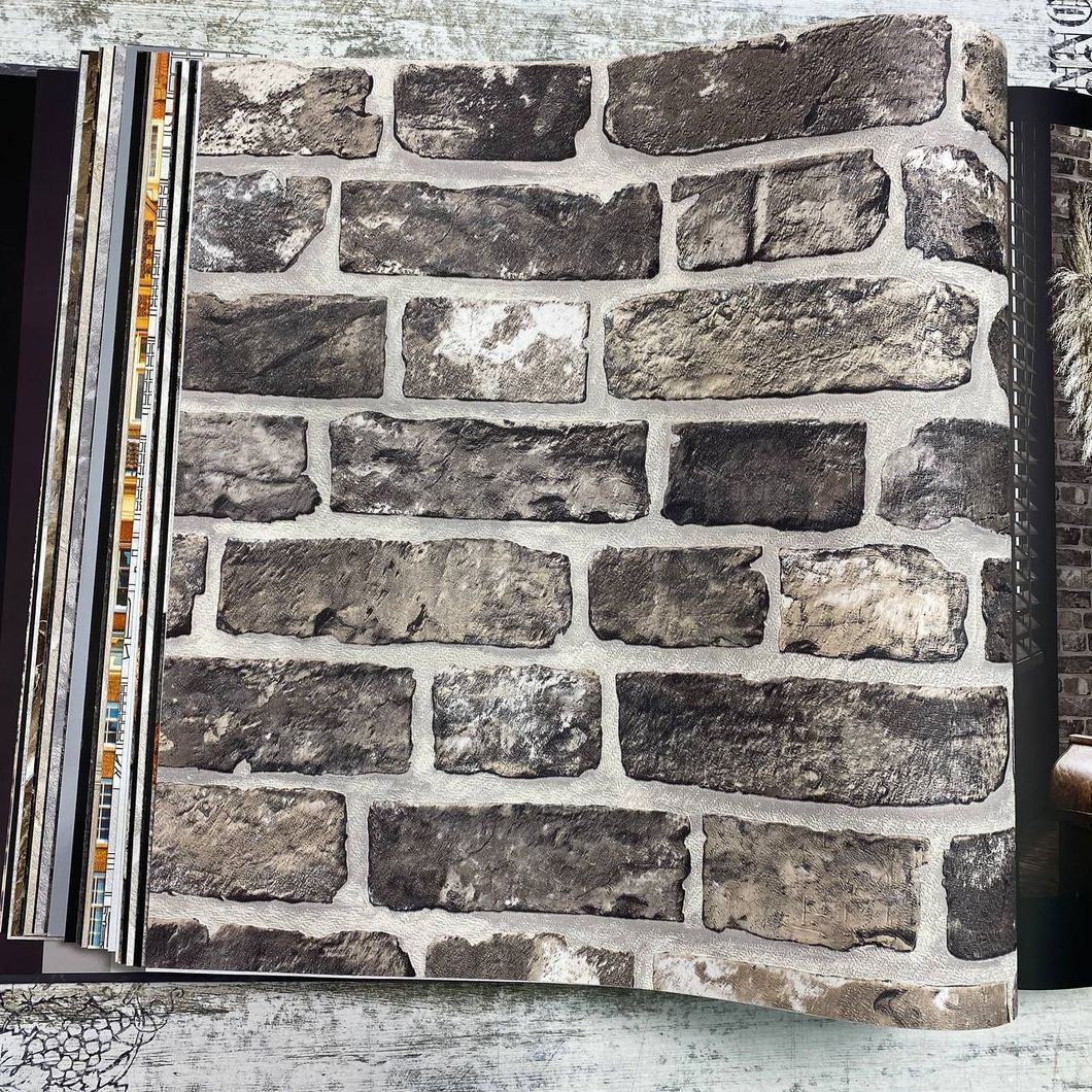 Шпалери вінілові на флізеліновій основі коричневий Roka AdaWall 1,06 х 10м (23104-3)