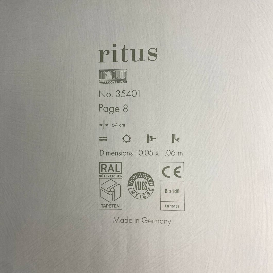 Обои виниловые на флизелиновой основе Marburg Ritus Серые 1,06 х 10,05м (35401)