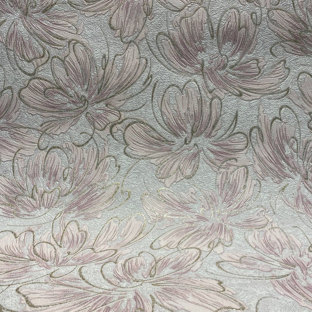 Шпалери вінілові на флізеліновій основі рожеві Pure decor 1,06 х 10,05м (1652/1)