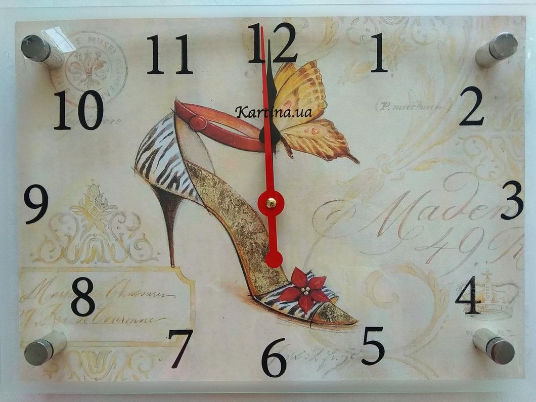 Годинник-картина під склом Туфелька 25 см x 35 см (3793 - 861)
