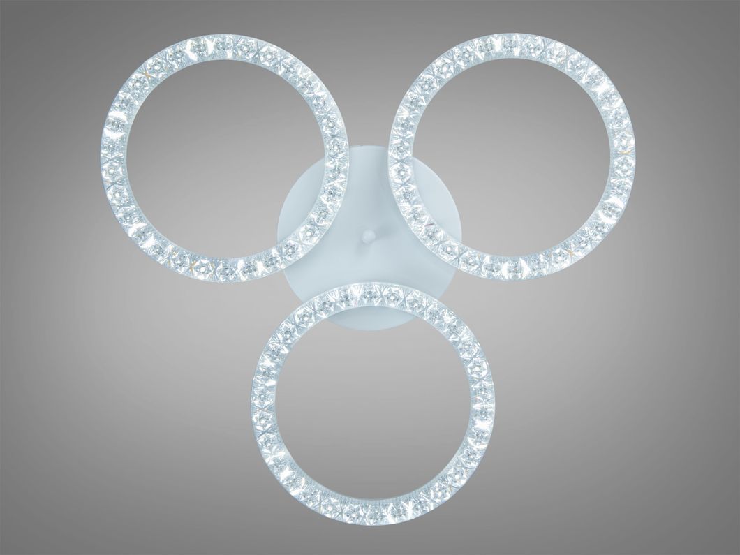 Потолочная LED люстра кольца Diasha MX4770 белая 65W три кольца акрил
