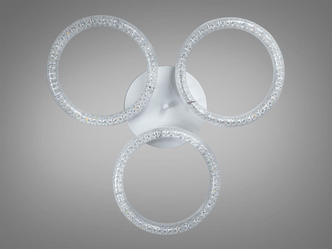Потолочная LED люстра кольца Diasha MX4770 белая 65W три кольца акрил