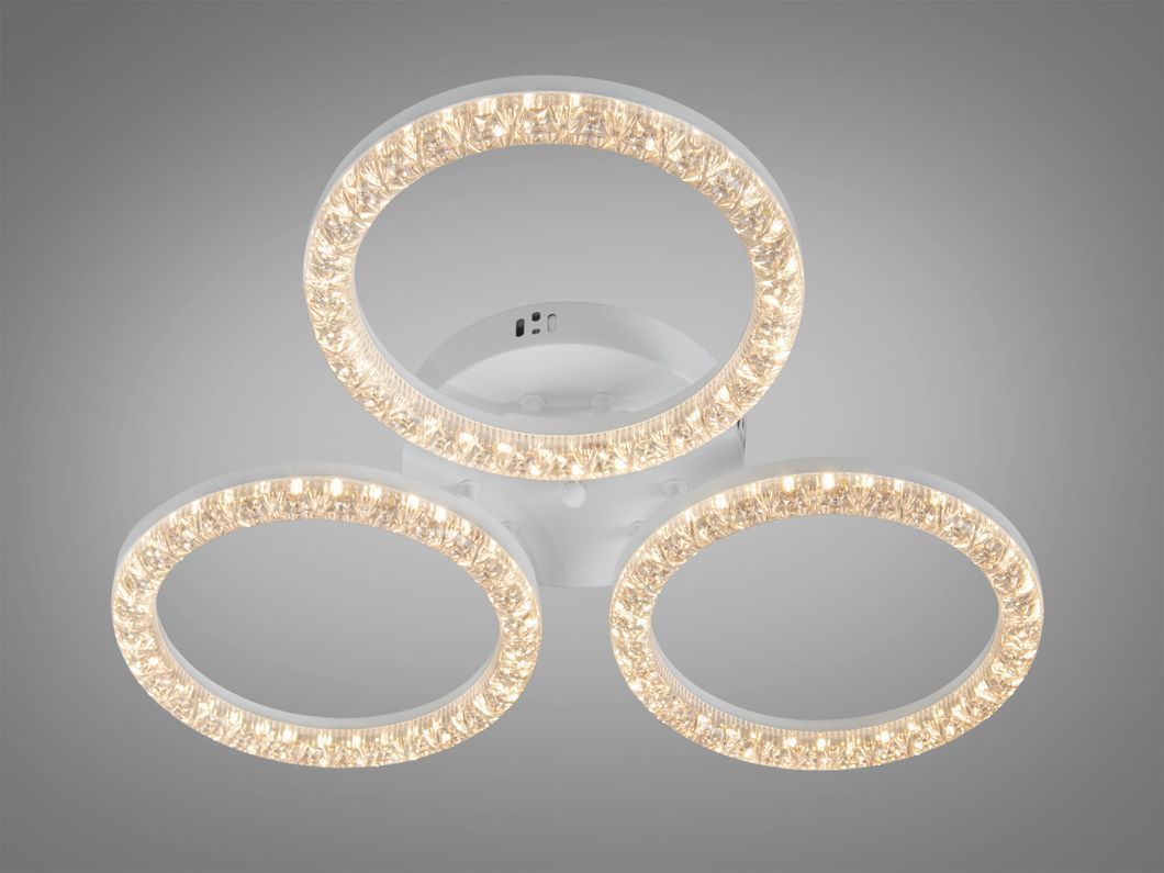 Потолочная LED люстра кольца Diasha MX4770 белая 65W три кольца акрил