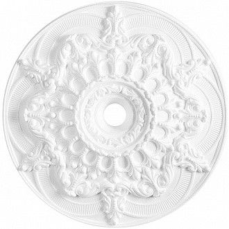 Розетка стельова кругла діаметр 42 см (200-420), Білий, Білий