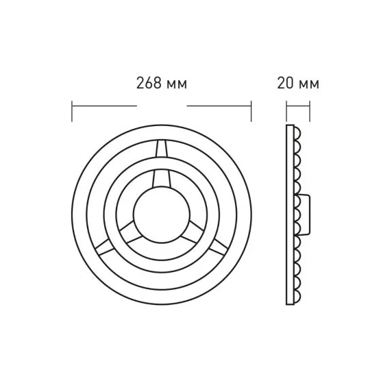 Світлодіодний модуль 1-MLM-3641-C MAXUS Led Module 36W 4100K Circle 4320Lm  268мм Х 20мм (1-MLM-3641-C), Білий4, Білий