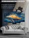 Модульная картина MAKO " Полет кита " 80x125 см MK50555