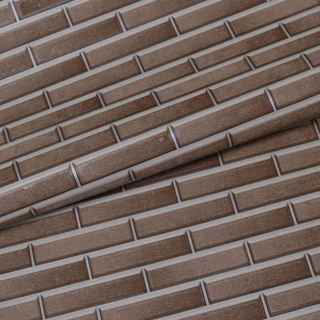 Шпалери вінілові на паперовій основі супер мийка Слов'янські шпалери Expromt В49,4 Лего коричневий 0,53 х 10,05м (5753-12),