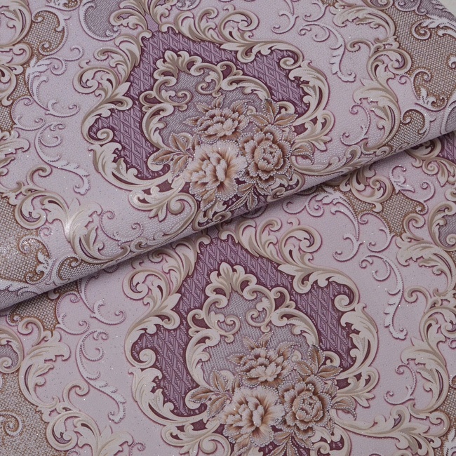Шпалери акрилові на паперовій основі Слов'янські шпалери Garant В77,4 Гермес рожевий 0,53 х 10,05м (7188-06)