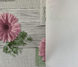 Клеенка на стол ПВХ на основе Розовые герберы цветы серый 1,4 х 1м (100-208), Серый, Серый