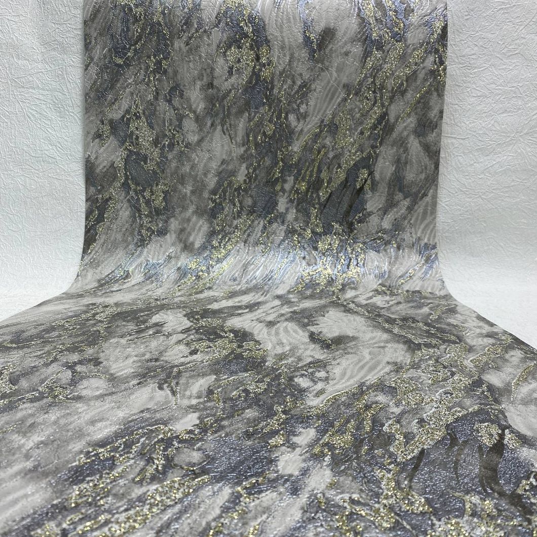 Вінілові шпалери на паперовій основі темно-сірий супер-мийка Слов'янські шпалери Віньєтка Expromt В49,4 0,53 х 10,05м (5840-10)