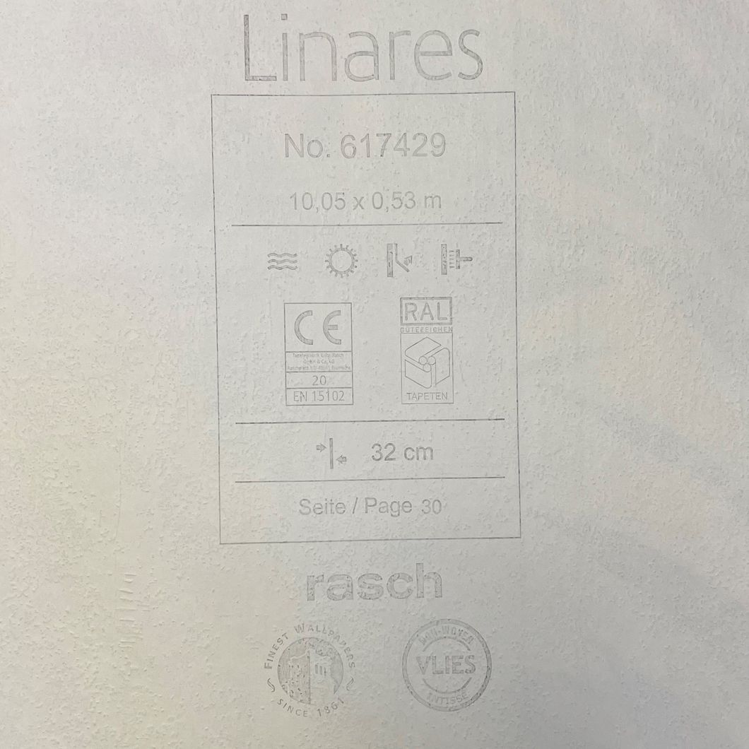 Шпалери вінілові на флізеліновій основі Rasch Linares синій 0,53 х 10,05м (617429)