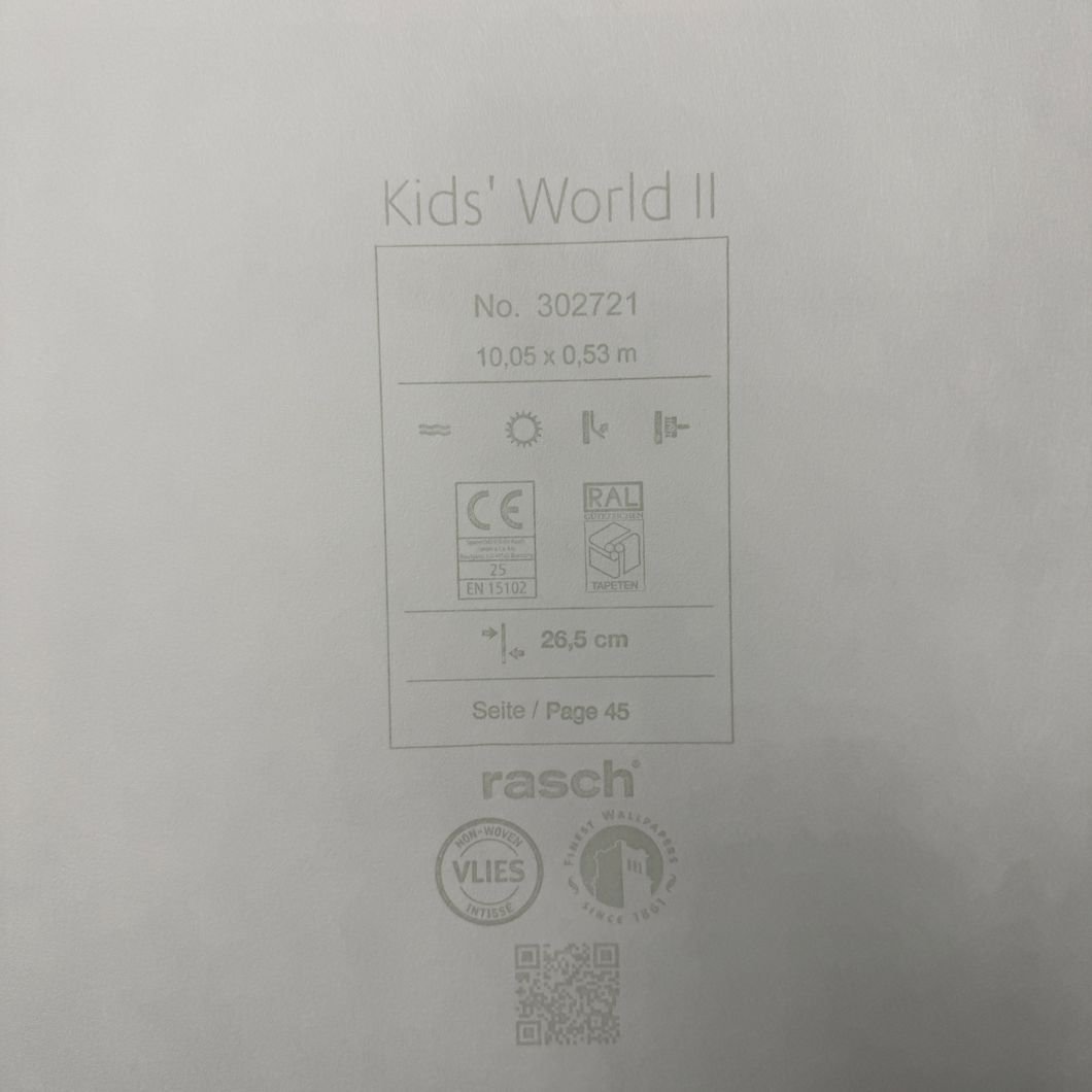 Шпалери вінілові на флізеліновій основі рожеві Rasch Kids' World 2 0,53 х 10,05м (302721)
