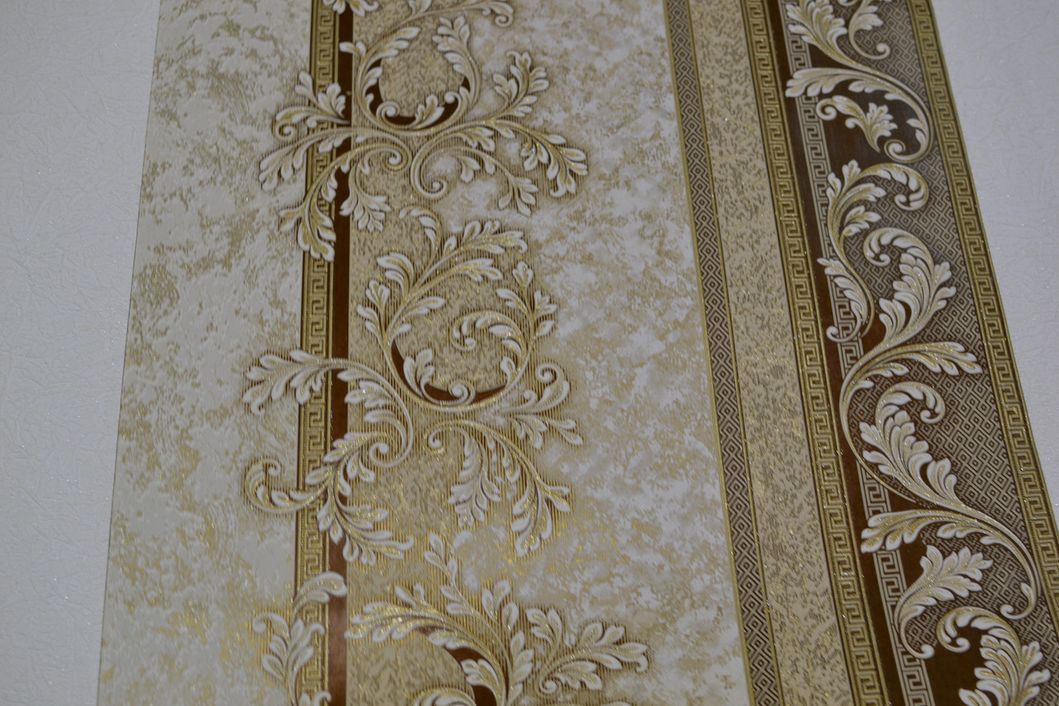 Шпалери вінілові на паперовій основі Слов'янські шпалери Comfort В53,4 Ріддер 2 золотистий 0,53 х 10,05м (5708-05)