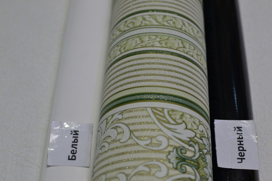 Обои виниловые на бумажной основе Славянские обои Expromt B53,4 Фиеста 2 зелёный 0,53 х 10,05м (5558 - 04)