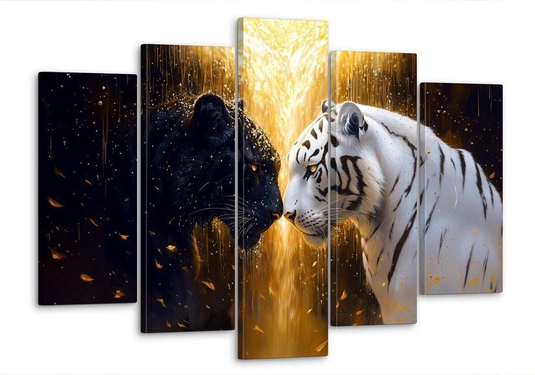 Модульна картина MAKO "Інь та Ян тигри " 80x125 см MK50606