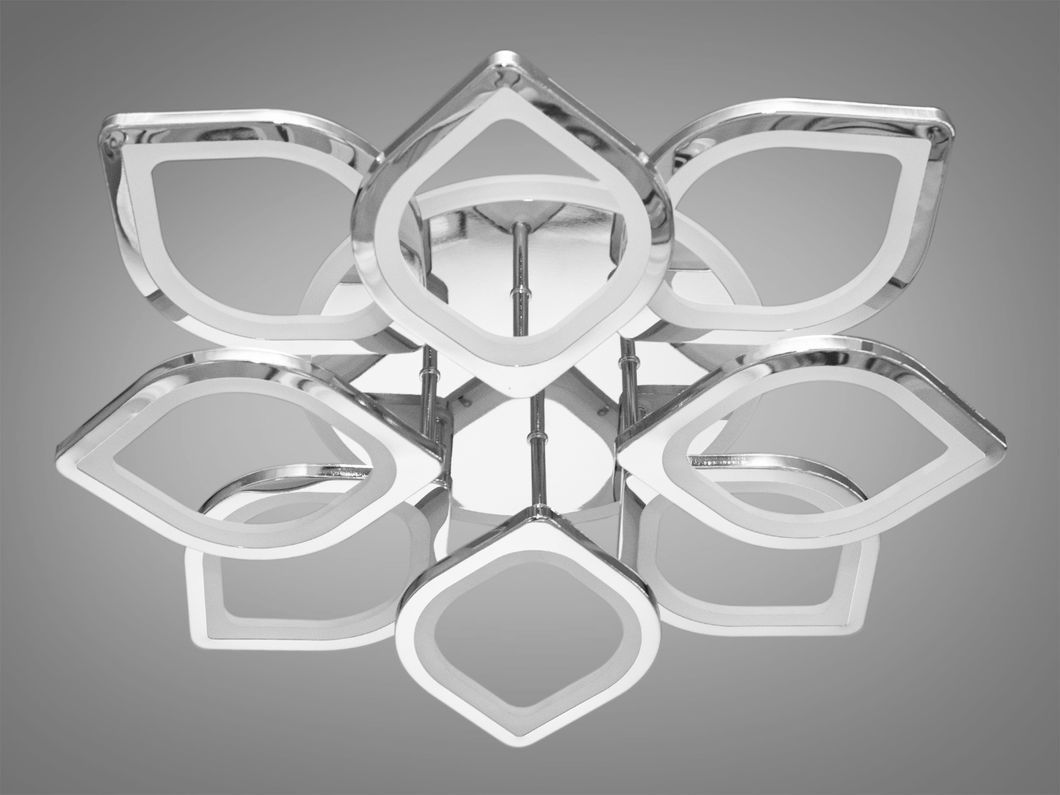 Потолочная люстра с диммером и LED подсветкой, цвет хром, 130W