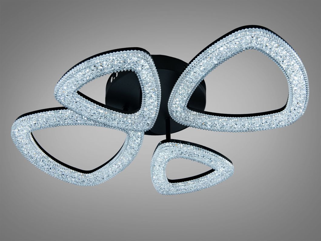 Потолочная LED люстра Diasha черная 53W пульт