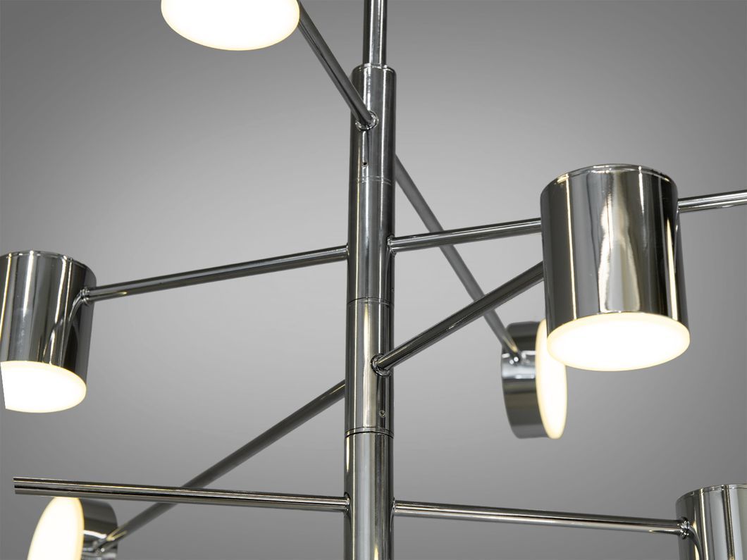 Інноваційна новинка LED люстра в офіс, 40W, хром