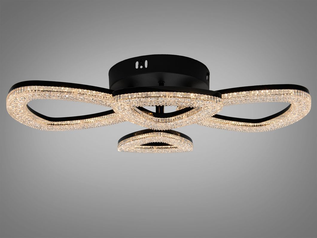 Потолочная LED люстра Diasha черная 53W пульт