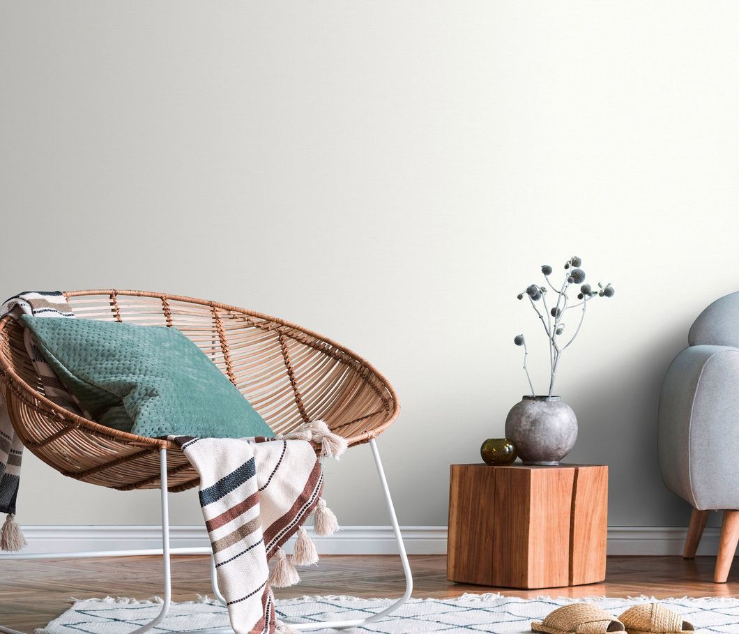 Обои виниловые на флизелиновой основе Erismann Code Nature белые 1,06 х 10,05м (12112-01)