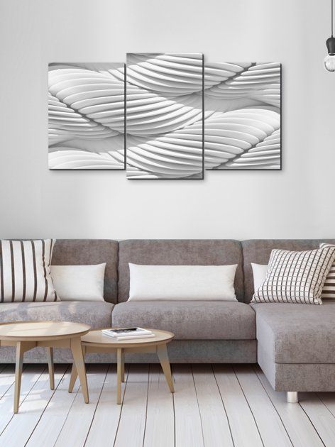Модульная картина в гостиную/спальню для интерьера "Геометрическая абстракция" 3 части 53 x 100 см (MK30100_E)