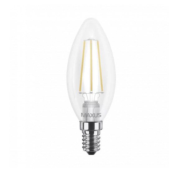 Лампа светодиодная LED MAXUS C37 4W E14 теплый цвет (1-LED-537-01)