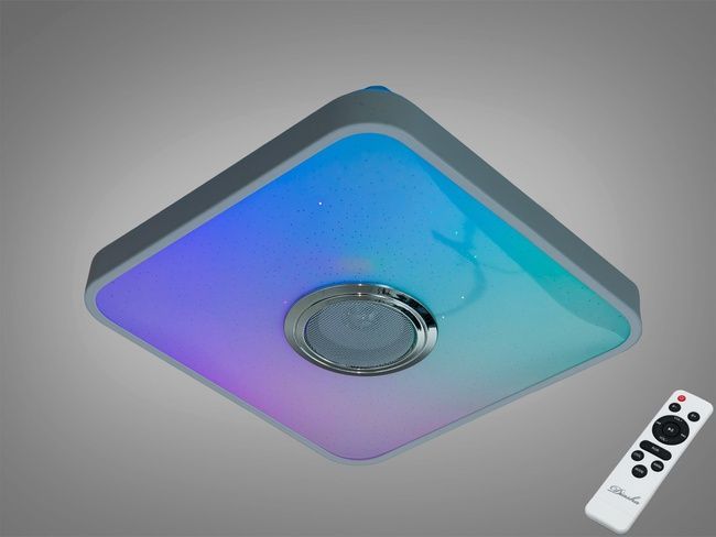 Стельова люстра біла 45 Вт з Bluetooth колонкою та підключенням до розумного, TUYA додаток